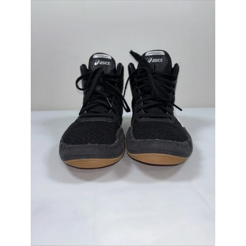 Asics Matflex 7 Wrestling Youth Boys Size 6‎ Black White Shoes 1084A011 Comfort